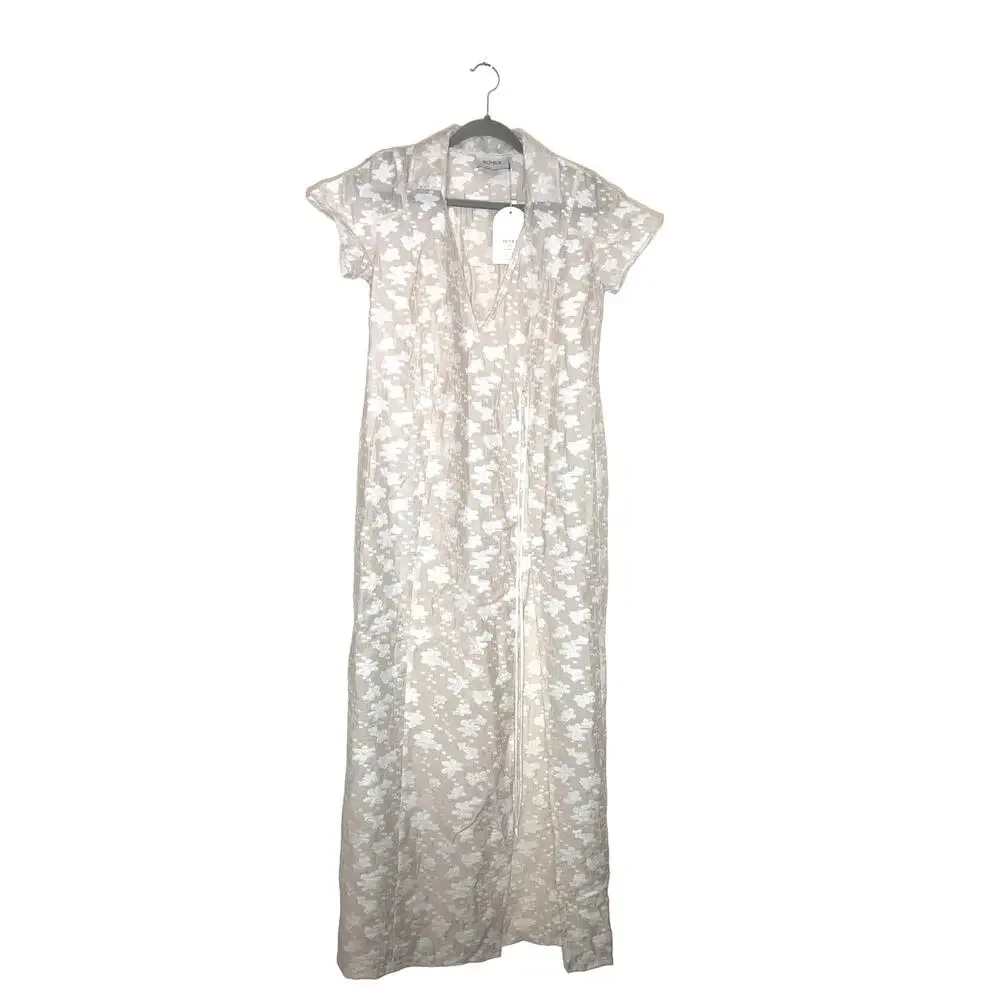 Rumer The Label Semi Sheer Billie Shirt Maxi Dress Cover Up size S NWT - Picture 5 of 12